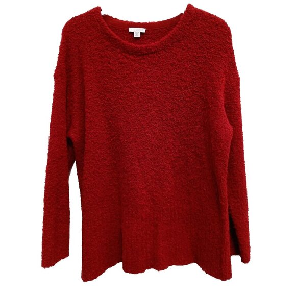 J.Jill Pure Jill Womens Wool Blend Sweater Medium Petite Red Pullover Timeless - Picture 1 of 8